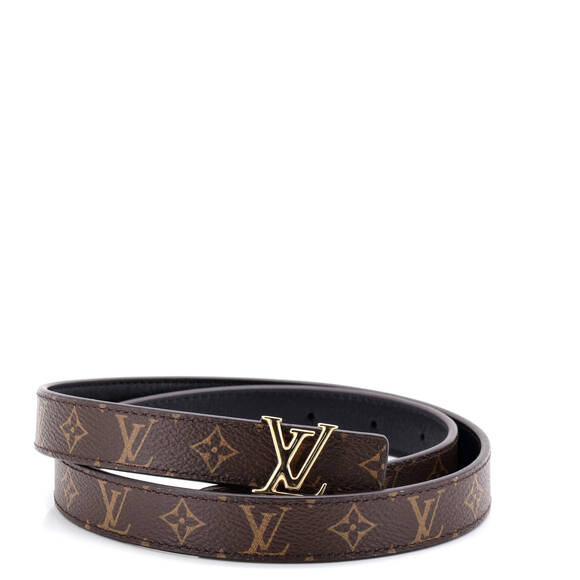 Louis Vuitton Thin LV Initiales Reversible Belt Monogram Canvas and Leather